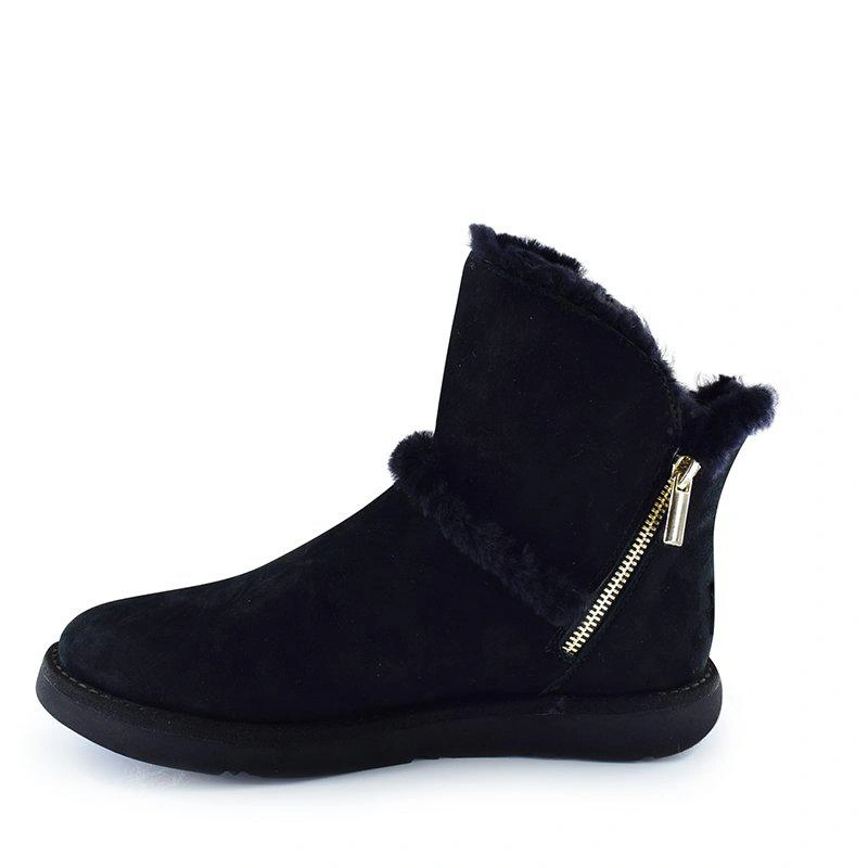 Угги женские ботинки UGG Luxe Spill Seam Mini Boot Black фото-6