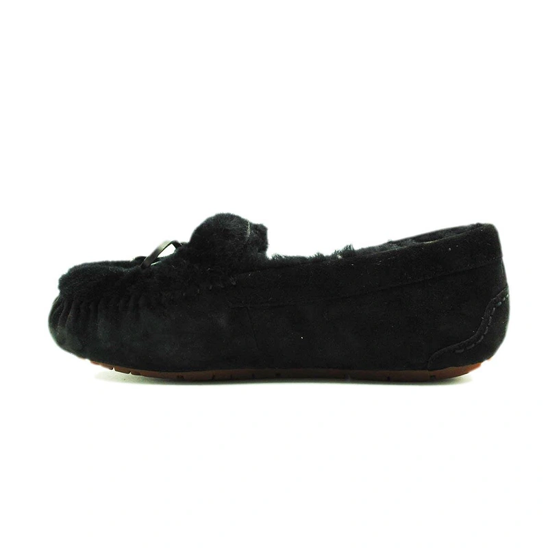 Угги женские мокасины UGG Dakota Revers Black фото-4