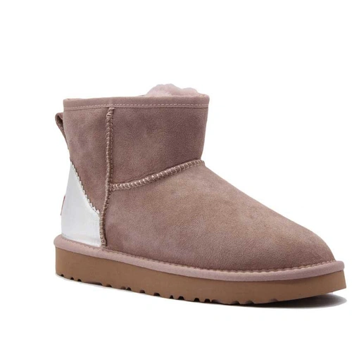 Угги женские ботинки UGG II Mini Classic Metallic Seshell Sand фото-2