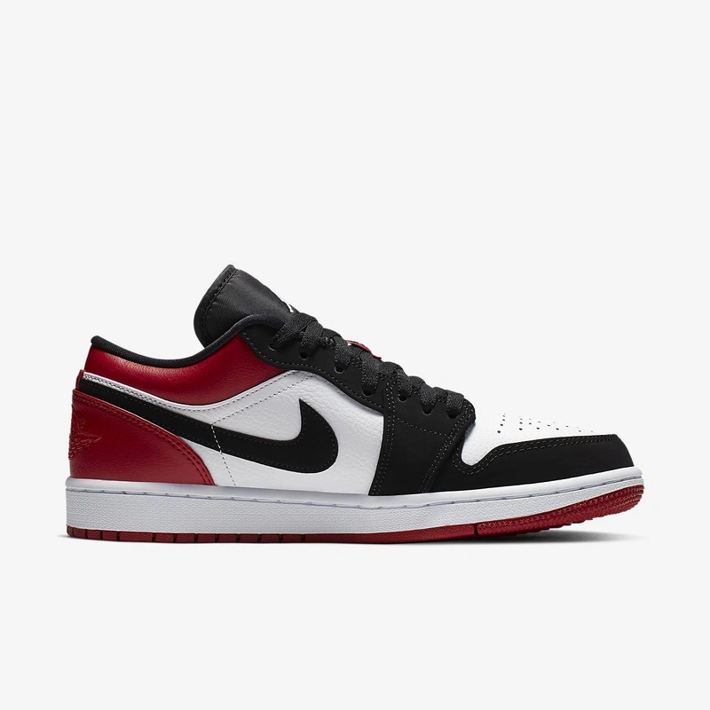 Кроссовки Nike Air Jordan 1 Retro «Black Toe» Low Black/White/Red