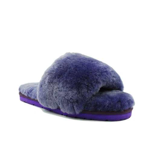 Угги тапочки женские UGG Fluff Slide Slippers Purple фото-2