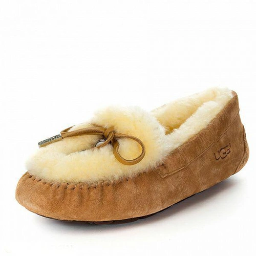 Угги женские мокасины UGG Dakota Revers Chestnut фото-3