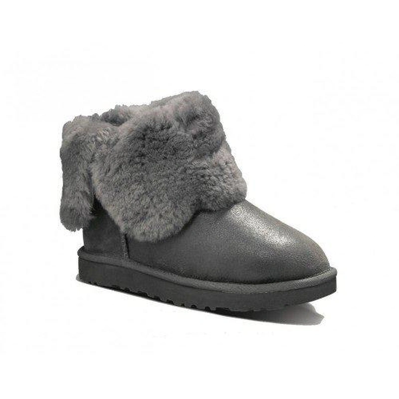 Угги детские UGG Kids Bailey Button Metallic Grey фото-3