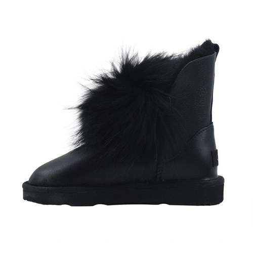 Угги женские UGG Fox Fur II Gen Metallic Black фото-5