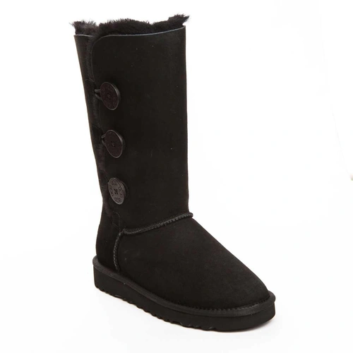 Угги женские сапоги UGG Triplet Bailey Button Black фото-2