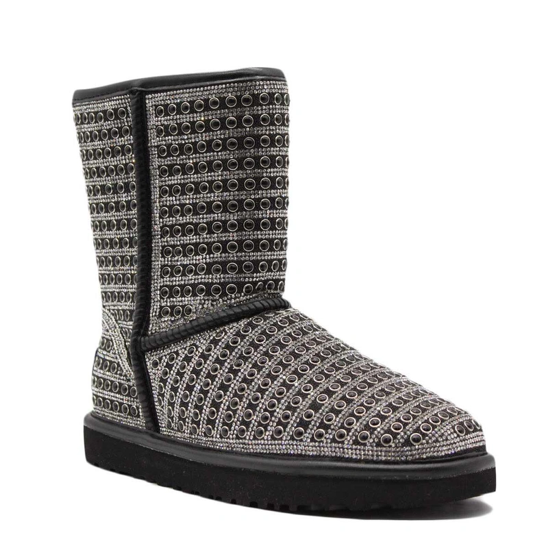 Угги женские ботинки UGG Swarovski Pearl Black фото-2