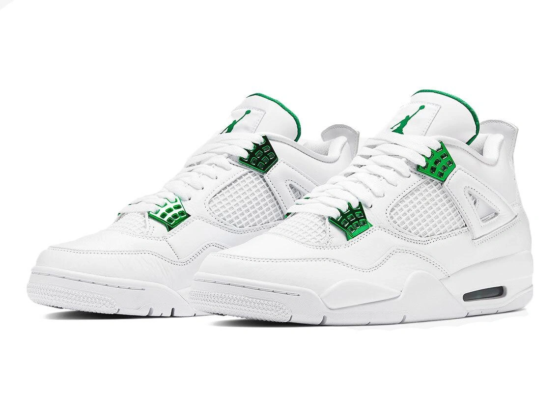 Кроссовки Nike Air Jordan 4 Retro Metallic Green фото-2