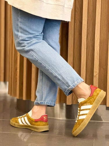 Кеды Adidas Gazelle x Gucci A105022 Sand фото-2