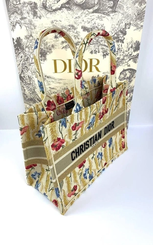 Женская сумка Dior Book Tote тканевая с рисунком 36/27/14 см качество премиум-люкс фото-6