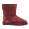 Угги женские ботинки UGG II Classic Short Metallic Seshell Bordo фото-1