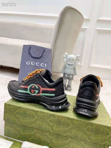 Кроссовки Gucci Run Leather Vintage A105192 Black фото-2