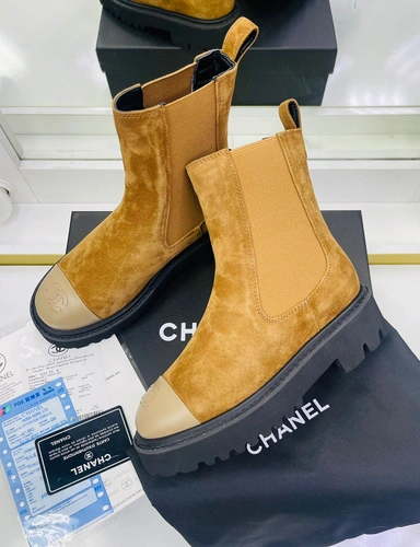 Ботинки женские Chanel оранжевые А4928 фото-2