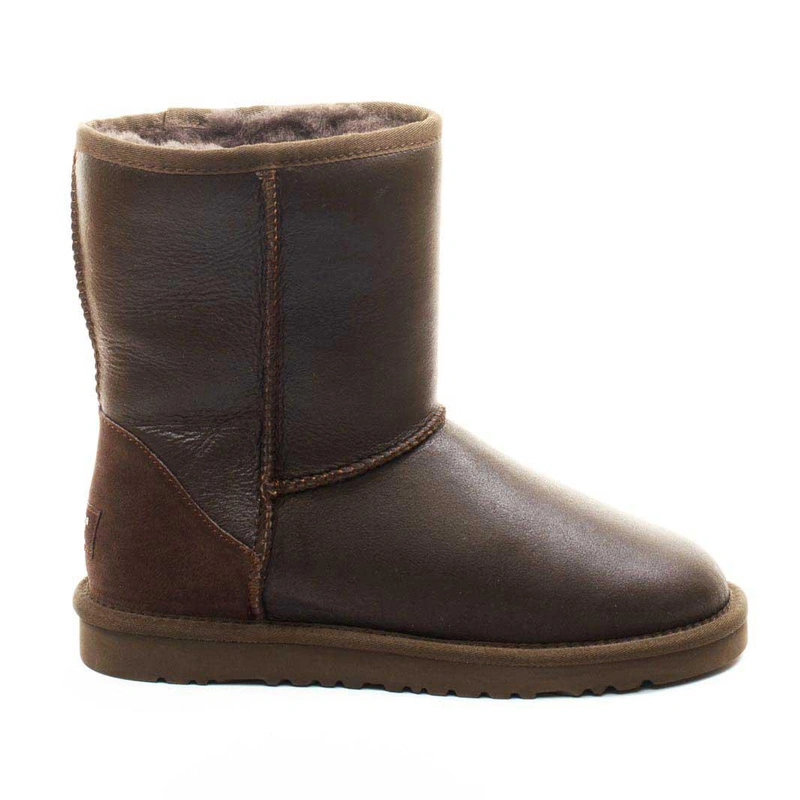 Угги женские ботинки UGG Classic Short Metallic Chocolate