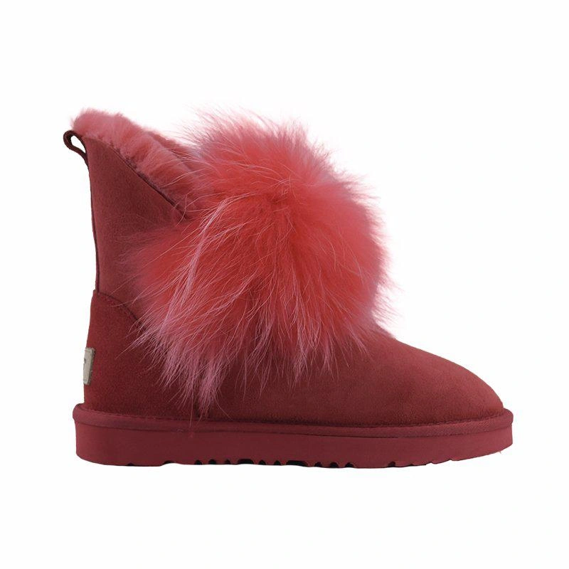 Угги женские UGG Fox Fur II Gen Red фото-2