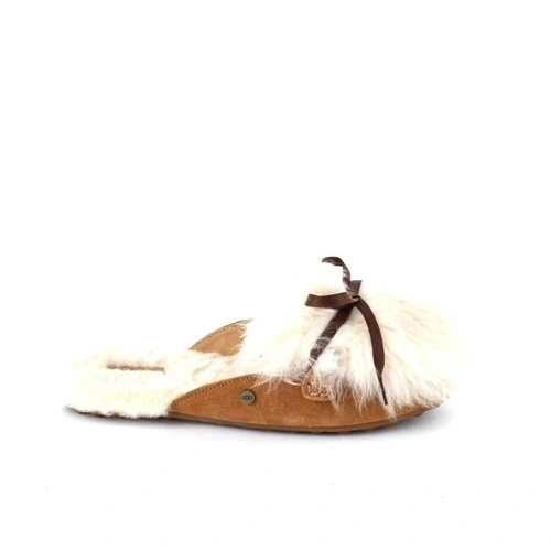 Угги тапочки женские UGG Slippers Fluff Shaine Chestnut фото-3