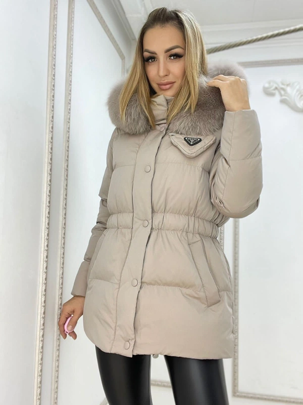 Куртка Prada бежевая модель-27