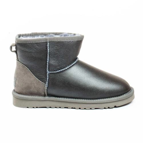 Угги женские ботинки UGG Mini Classic Metallic Grey