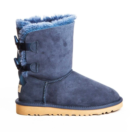 Угги женские ботинки UGG Bailey Bow Navi