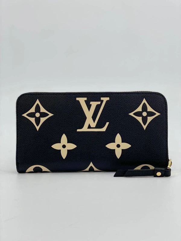 Женский кожаный кошелёк Louis Vuitton черный 19/10 коллекция 2021-2022 A66558