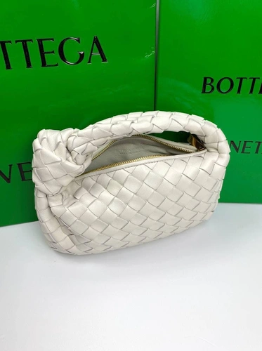 Женская кожаная сумка-тоут The Mini Jodie Bottega Veneta белая 24/14/5 см премиум-люкс качество фото-5