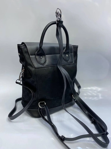 Женская сумка-рюкзак Gucci  черная 38/30/17 фото-2