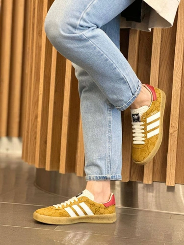 Кеды Adidas Gazelle x Gucci A105022 Sand фото-5