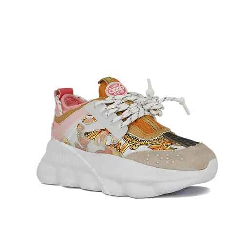 Кроссовки Versace Chain Reaction White Pink фото-2