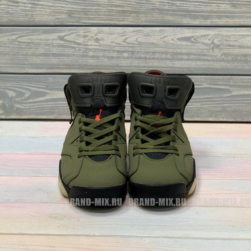 Кроссовки Nike Air Jordan 6 Travis Scott «Cactus Jack» Khaki фото-4