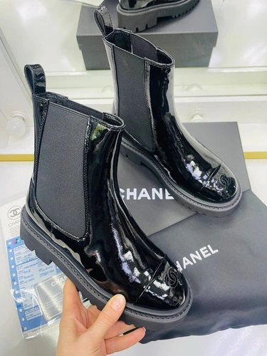 Ботинки женские Chanel чёрные А4930 фото-2