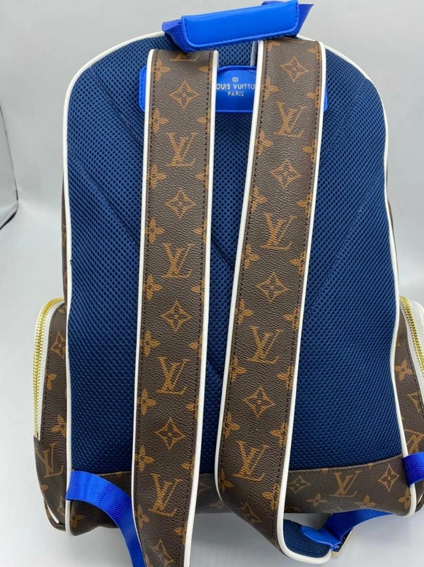 Рюкзак из канвы Louis Vuitton коричнево-синий 40/28 см фото-5