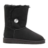 Угги женские ботинки UGG Bailey Button Bling Black фото-1