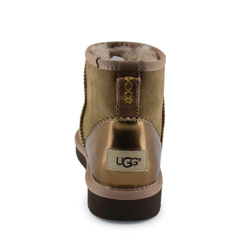 Угги женские мини UGG Mini II Metallic Antilope фото-6