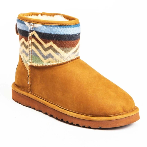 Угги женские ботинки UGG Mini Pendleton Chestnut фото-3