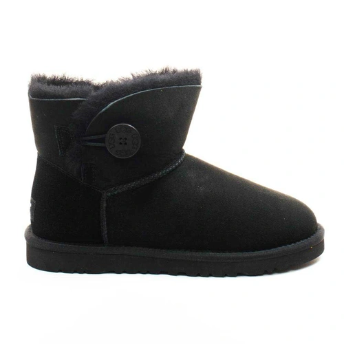 Угги женские ботинки UGG Mini Bailey Button Black