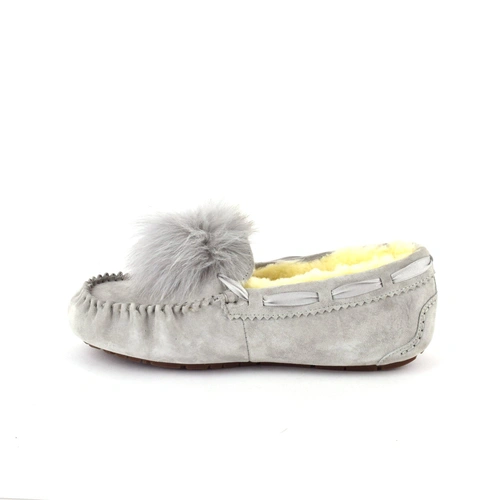 Угги женские мокасины UGG Pom Pom Dakota L.Grey фото-6