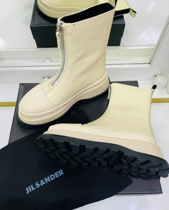 Ботинки женские Jilsander белые А4960 фото-3