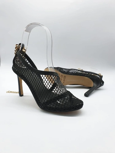 Босоножки Bottega Veneta High Heel with Chain 2021 Black фото-2