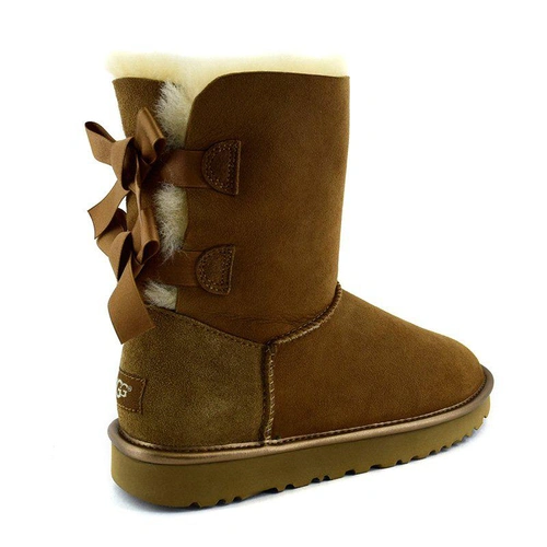 Угги женские UGG II Bailey Bow Metallic Chestnut фото-5