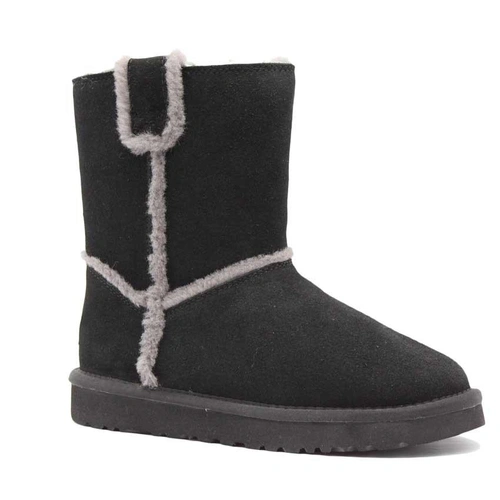 Угги женские ботинки UGG Spill Seam Boot Black фото-2