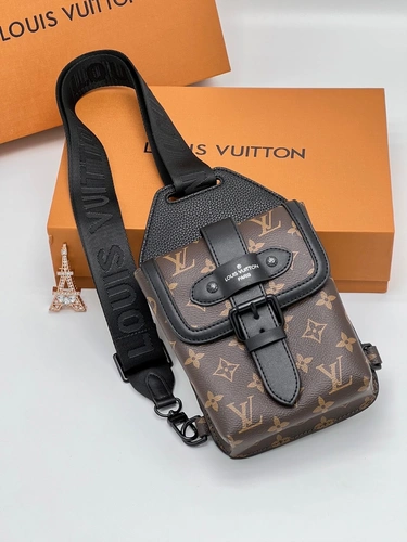 Мужская сумка-кобура Louis Vuitton A104173 из канвы коричневая 16:14 см