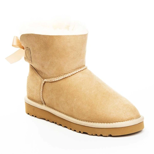 Угги женские ботинки UGG Mini Bailey Bow Sand фото-2