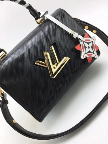Женская кожаная сумка Louis Vuitton черная A51008 фото-3
