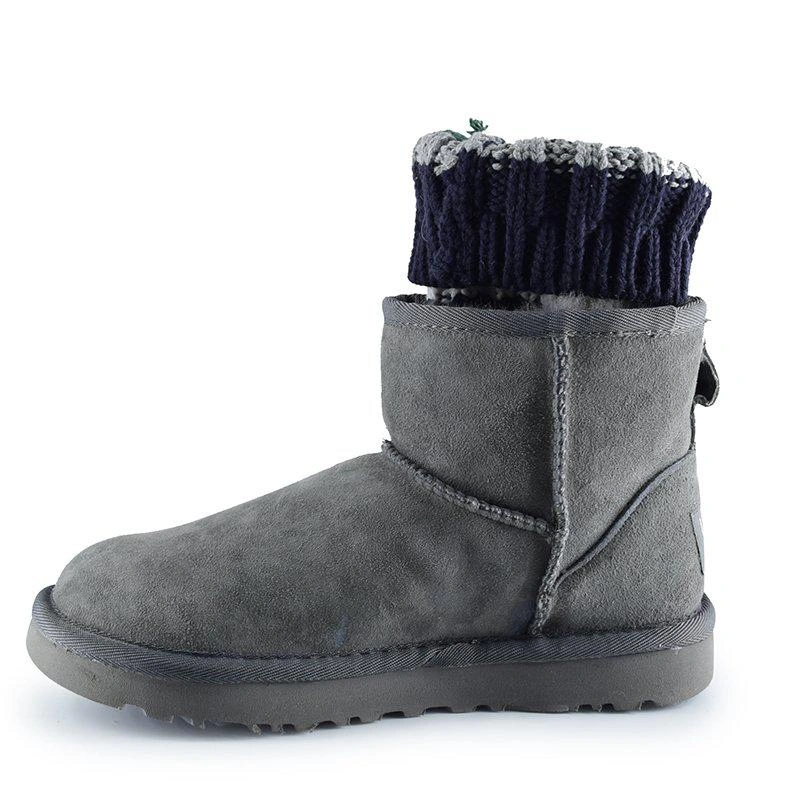 Угги женские UGG Sacai Knit Classic Mini II Grey фото-5