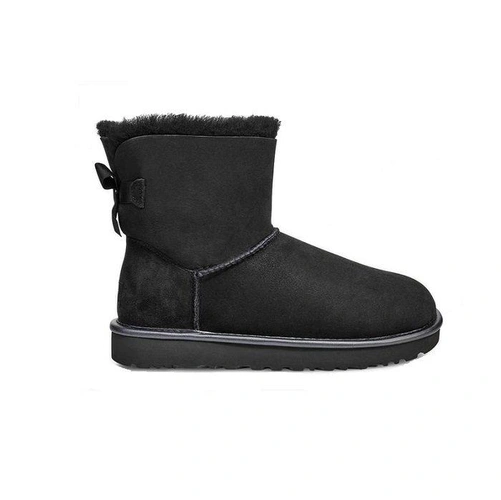 Угги женские мини UGG Mini Bailey Bow II Metallic Black