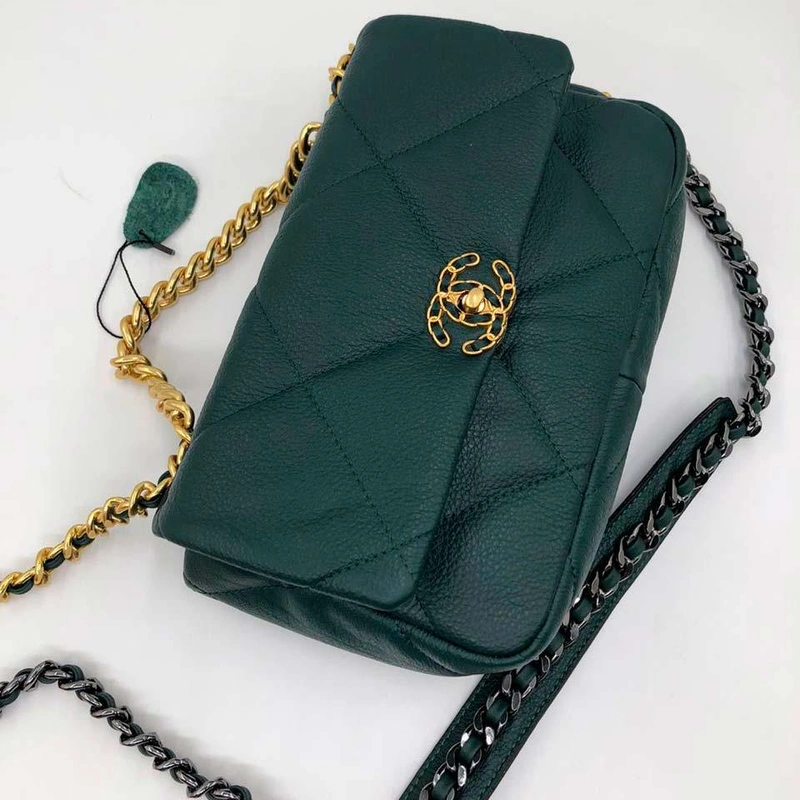 Сумка Chanel 19 Envelope 26х15 Leather Green фото-5