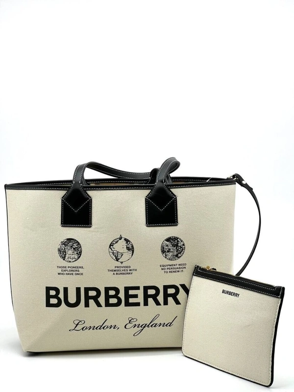 Сумка Burberry A106485 тканевая белая фото-7