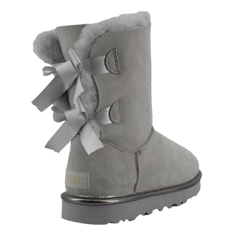 Угги женские UGG II Bailey Bow Metallic Geyser фото-6