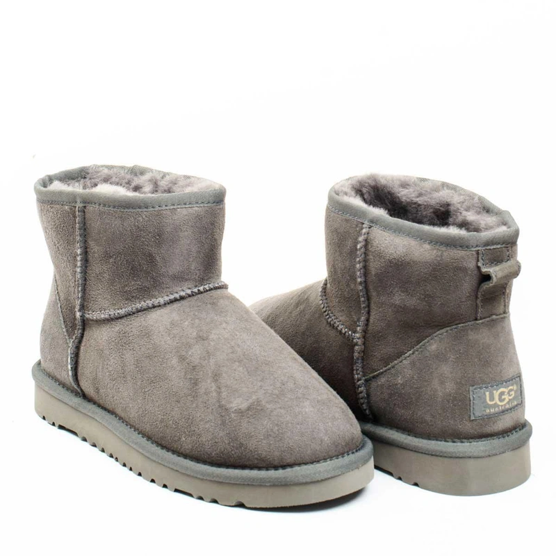 Угги женские ботинки UGG Mini Classic Grey фото-2