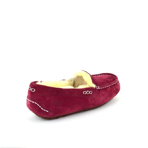 Угги женские мокасины UGG Ansley Wine Red фото-2