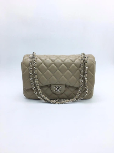 Женская сумка Chanel 30x19x10 бежевая A53967